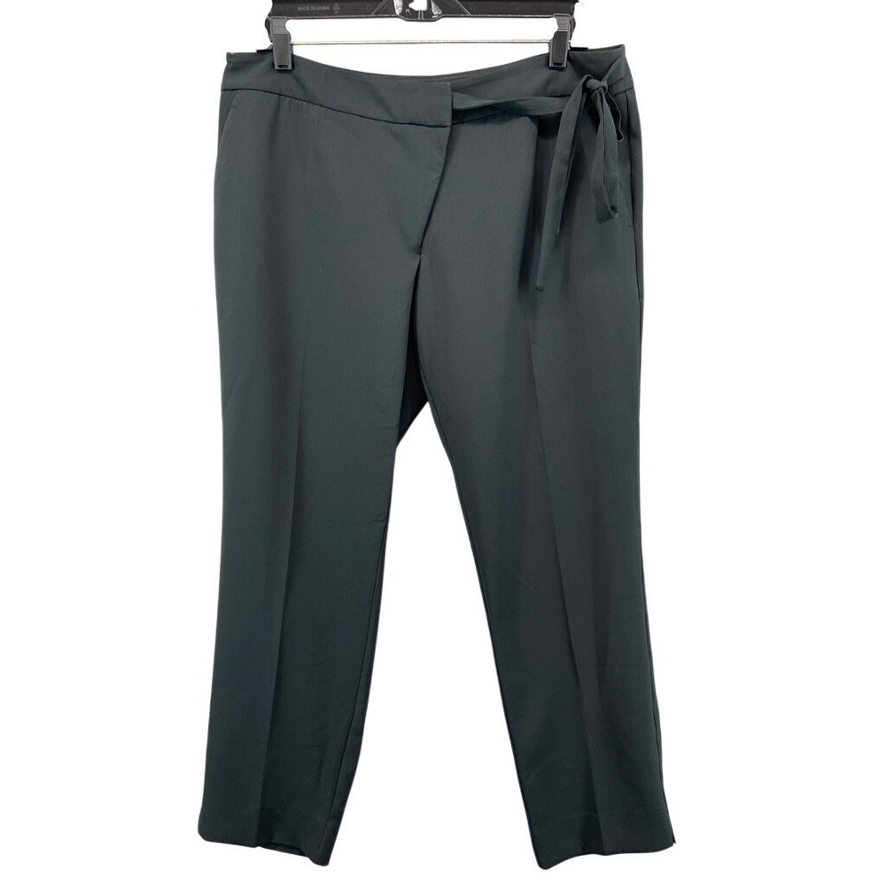 The Limited Pants Womens Sz 12 Drew Fit Black Side Tie Wrap Waist Ankle Career